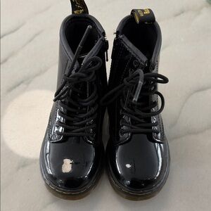 Dr. Martens Shiny Black Kids Boots